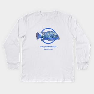 Star Sapphire Cichlid Kids Long Sleeve T-Shirt